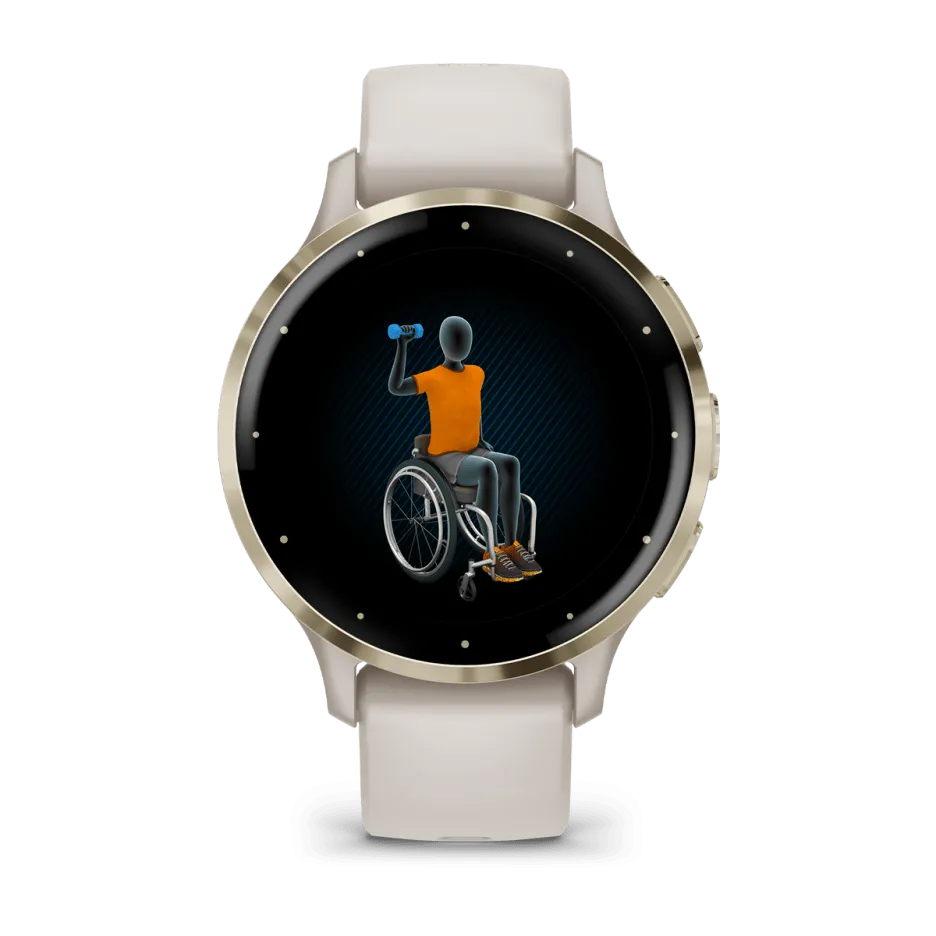 Garmin Venu® 3S, Soft Gold Stainless Steel Bezel with Ivory Case