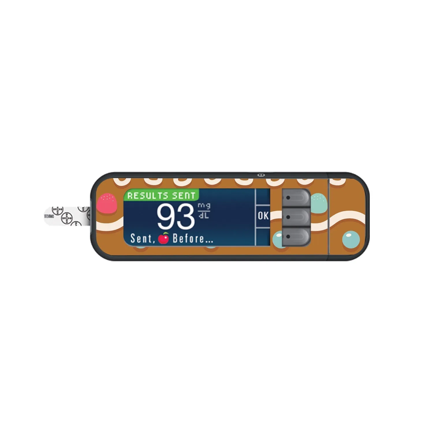 Gingerbread Sticker for Bayer Contour Next Glucometer