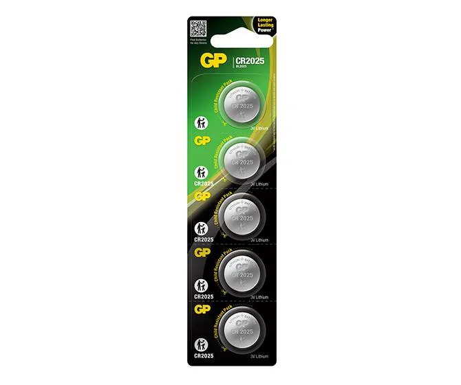 GP Lithium Coin Batteries CR2025