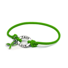 Green Awareness Stretch Charm Bracelet