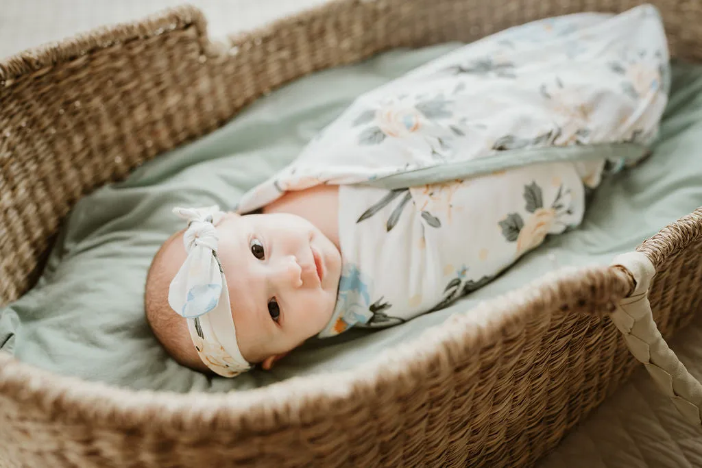 Hadley Swaddle Blanket & Newborn Headband Set