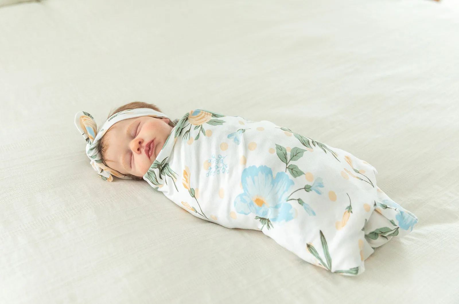 Hadley Swaddle Blanket & Newborn Headband Set
