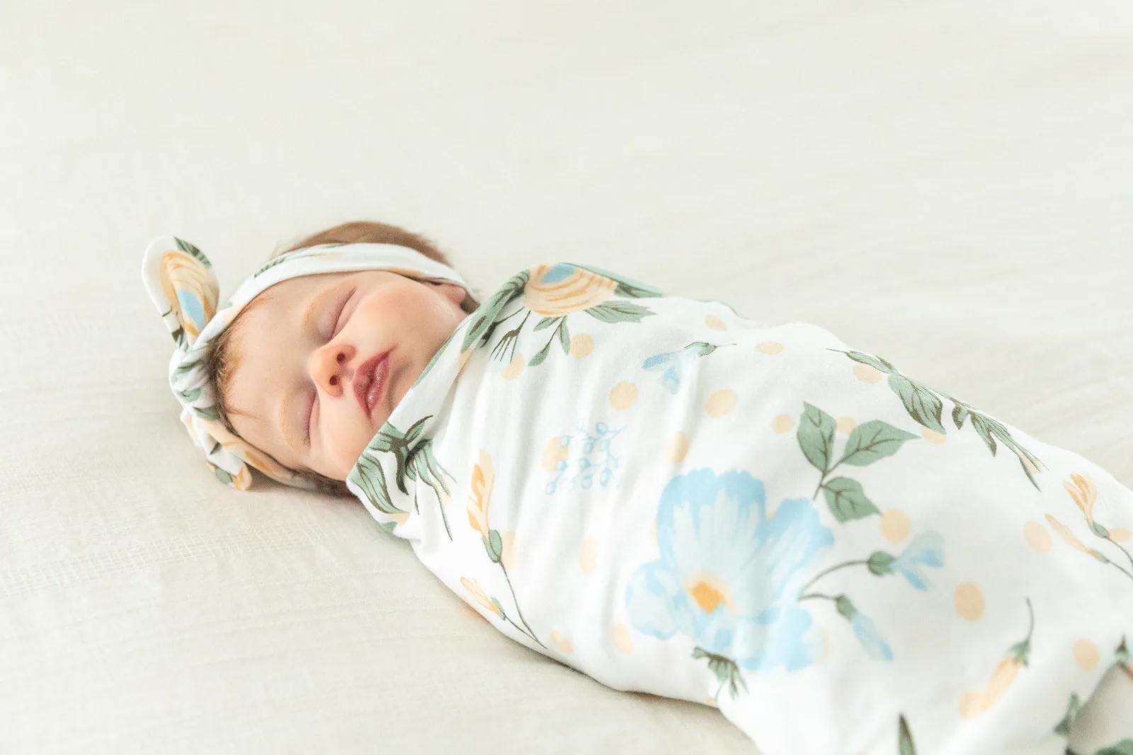 Hadley Swaddle Blanket & Newborn Headband Set