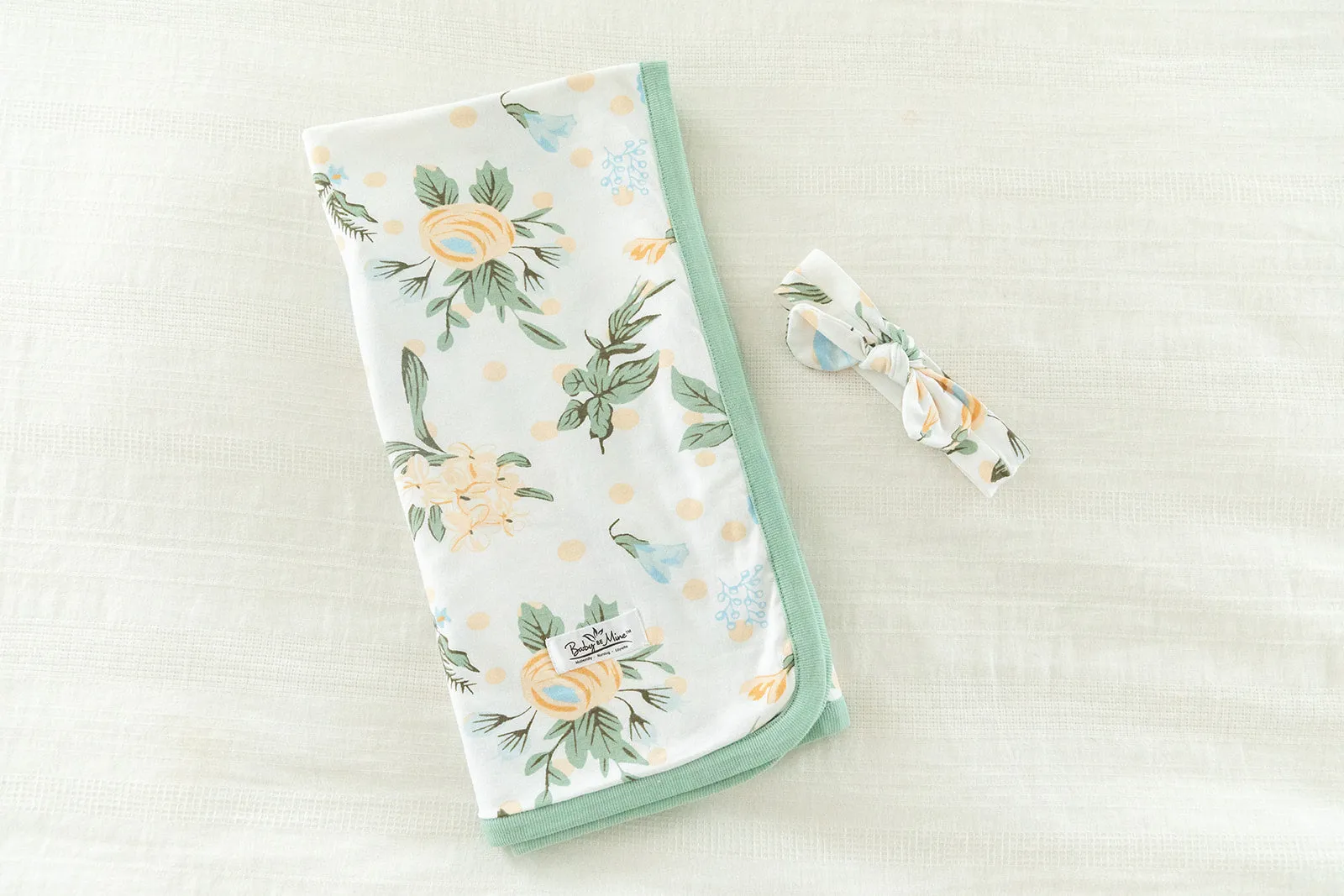 Hadley Swaddle Blanket & Newborn Headband Set