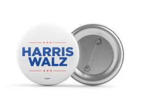 Harris Walz Button - White