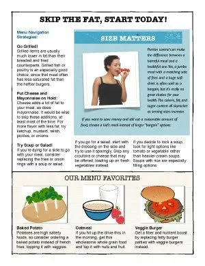 How Much Fat Is In That? Fat Awareness Poster