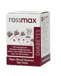 HS200 Blood Sugar Test Strips For Diabetes Management, Pack of 50's