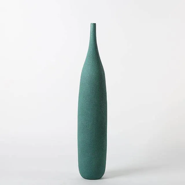 Interior Green Resin Flower Stone Vase for Home Decoration