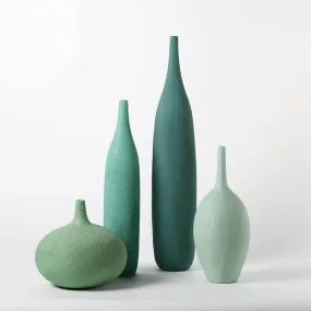 Interior Green Resin Flower Stone Vase for Home Decoration