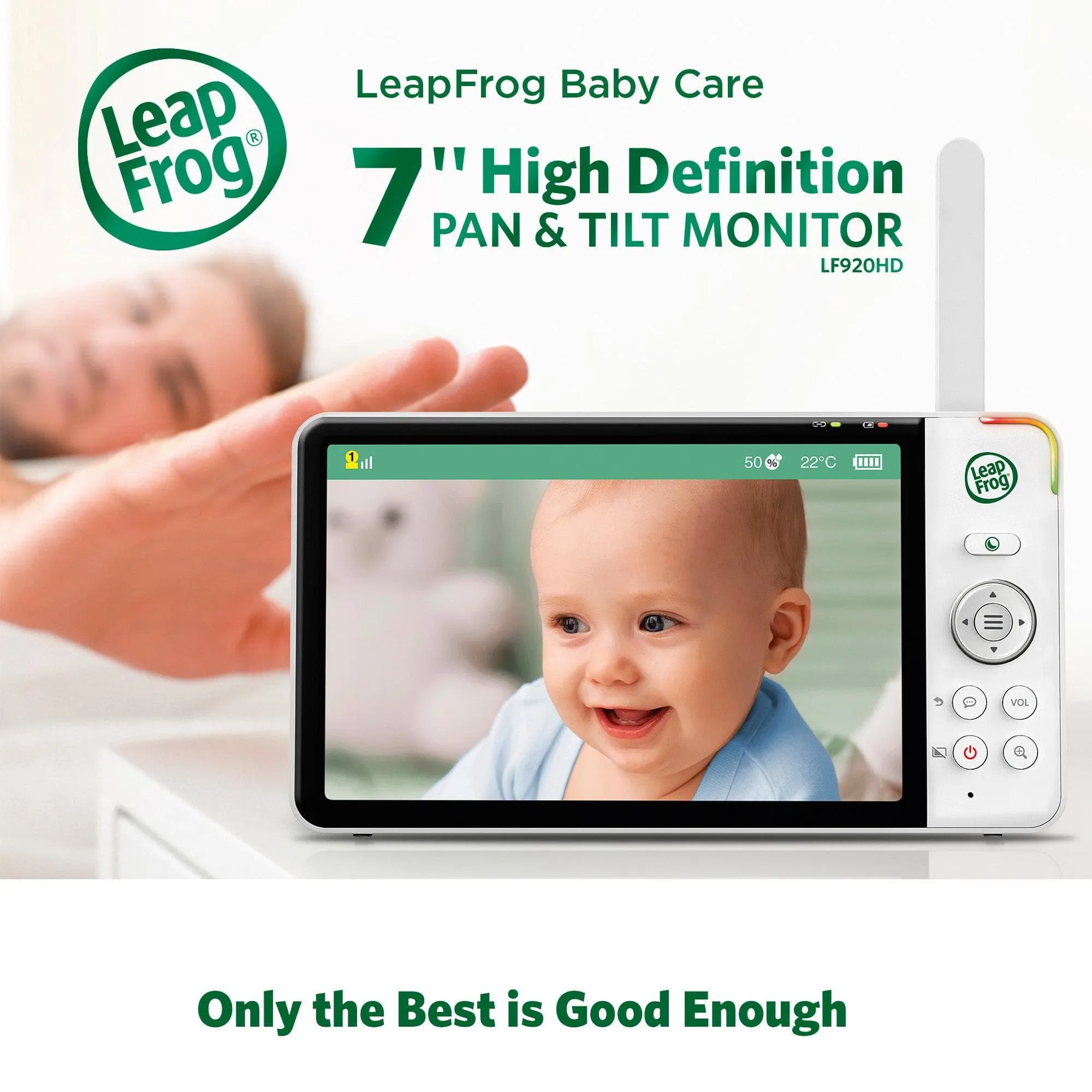 LeapFrog LF920HD 7' Video Baby Monitor with Colour Night Vision - White