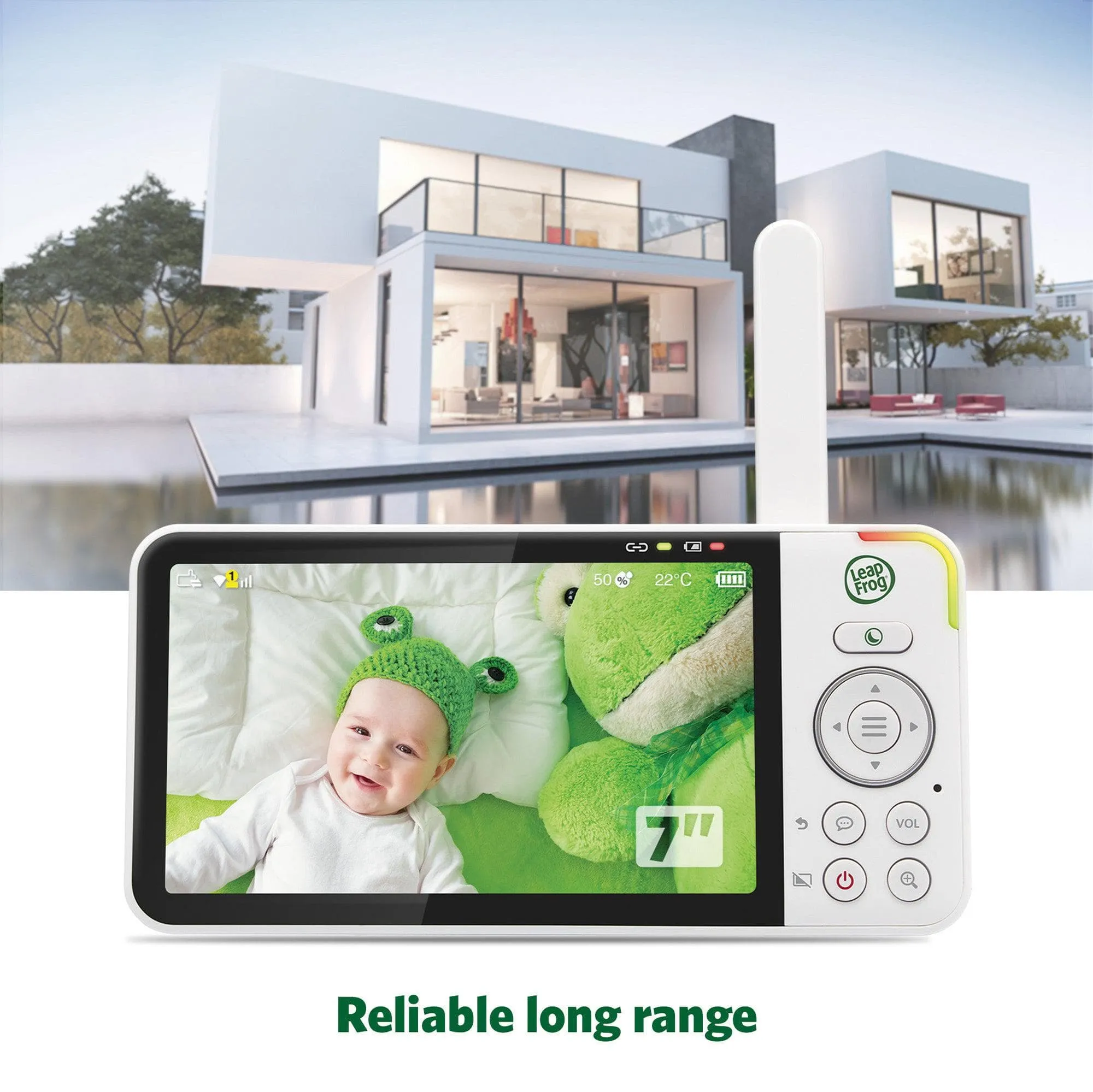 LeapFrog LF920HD 7' Video Baby Monitor with Colour Night Vision - White