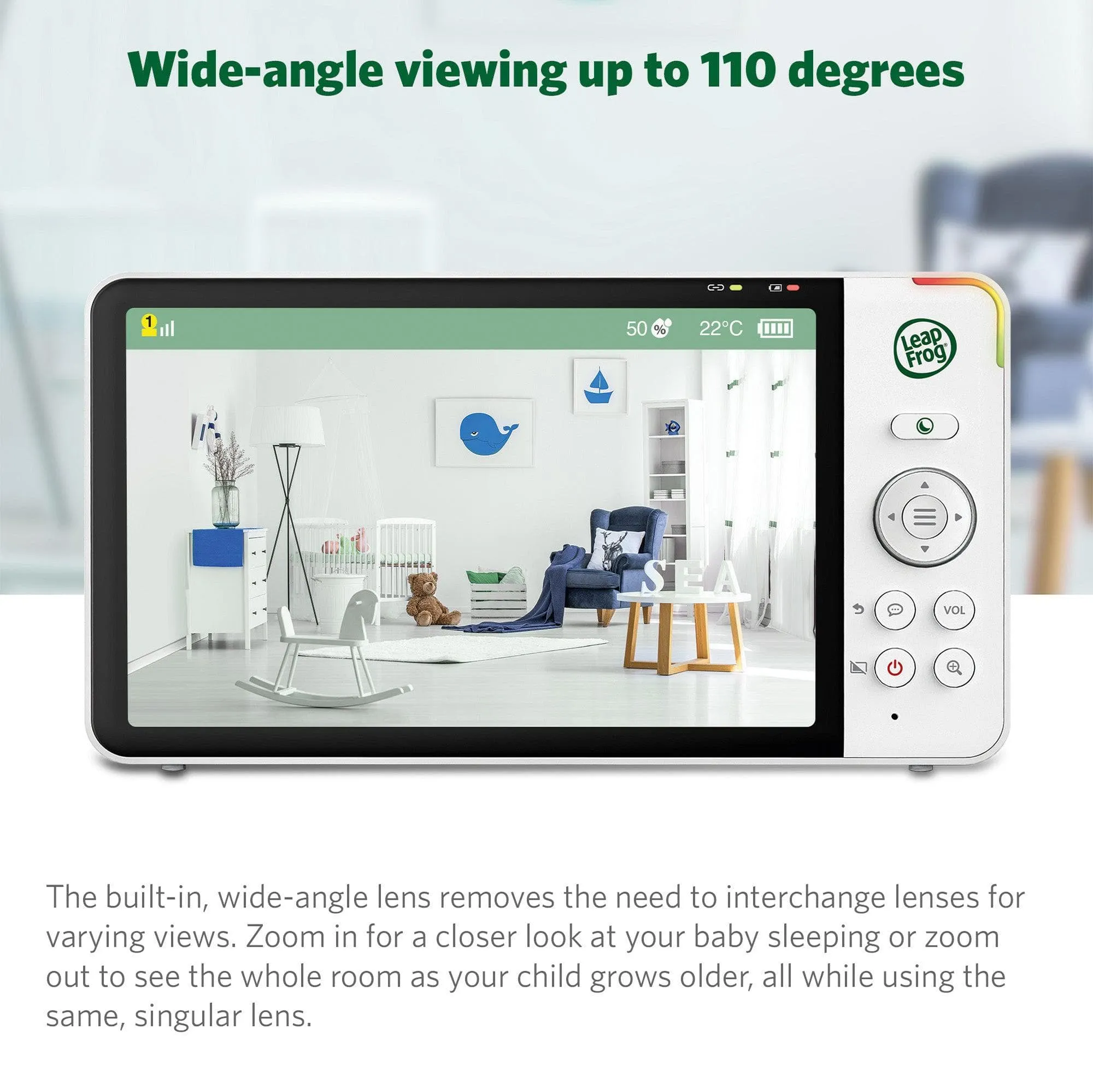 LeapFrog LF920HD 7' Video Baby Monitor with Colour Night Vision - White