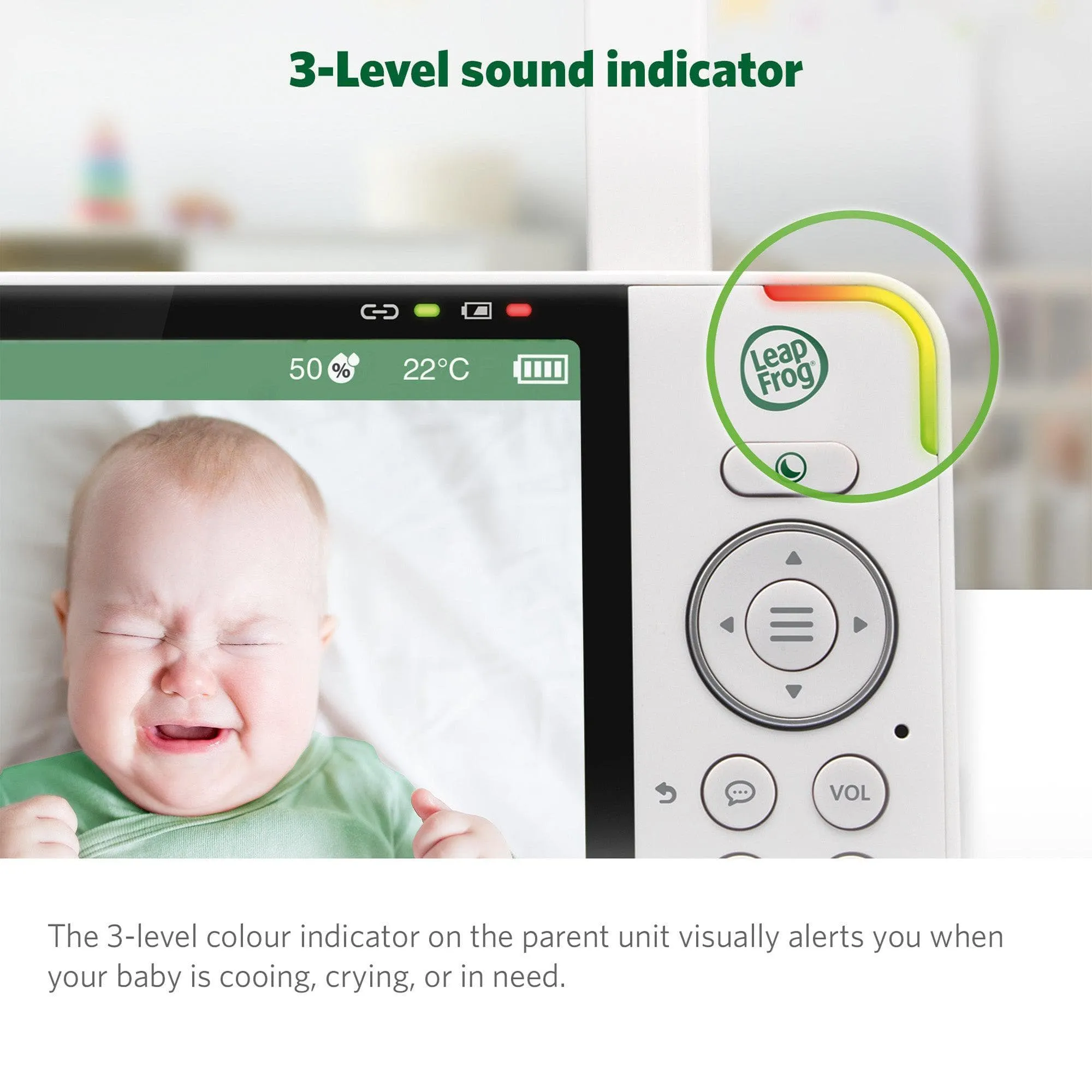 LeapFrog LF920HD 7' Video Baby Monitor with Colour Night Vision - White