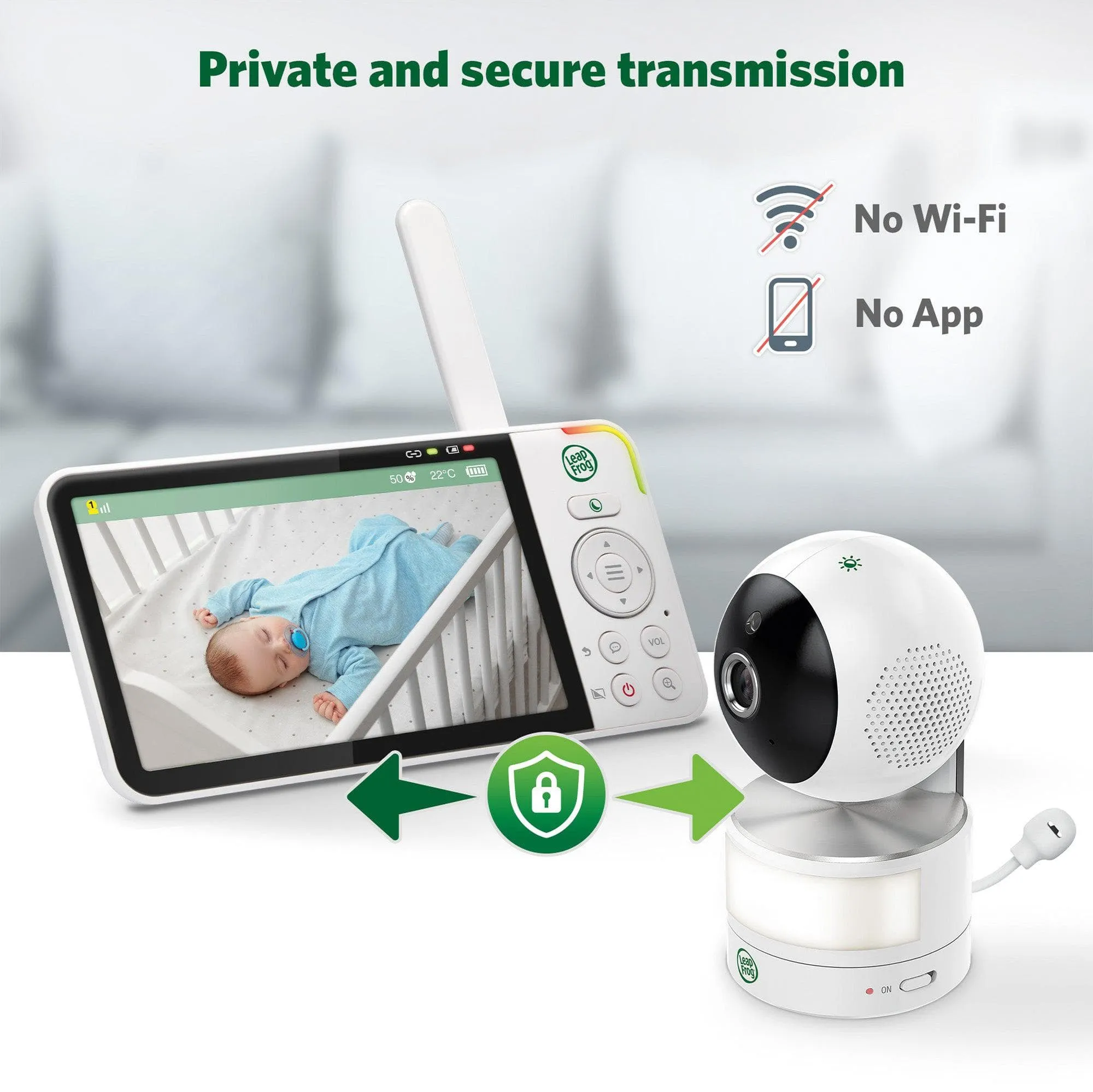 LeapFrog LF920HD 7' Video Baby Monitor with Colour Night Vision - White