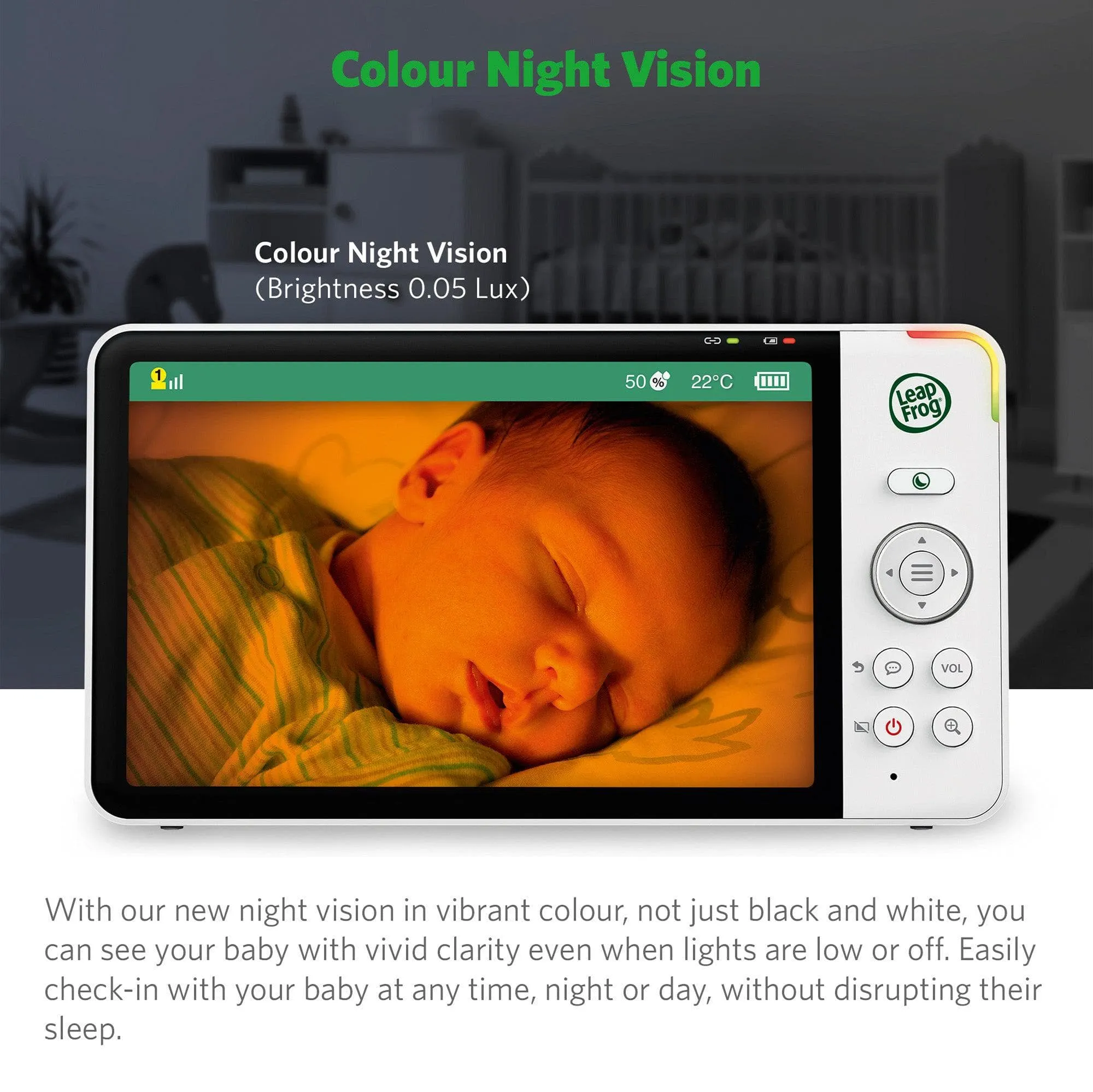 LeapFrog LF920HD 7' Video Baby Monitor with Colour Night Vision - White