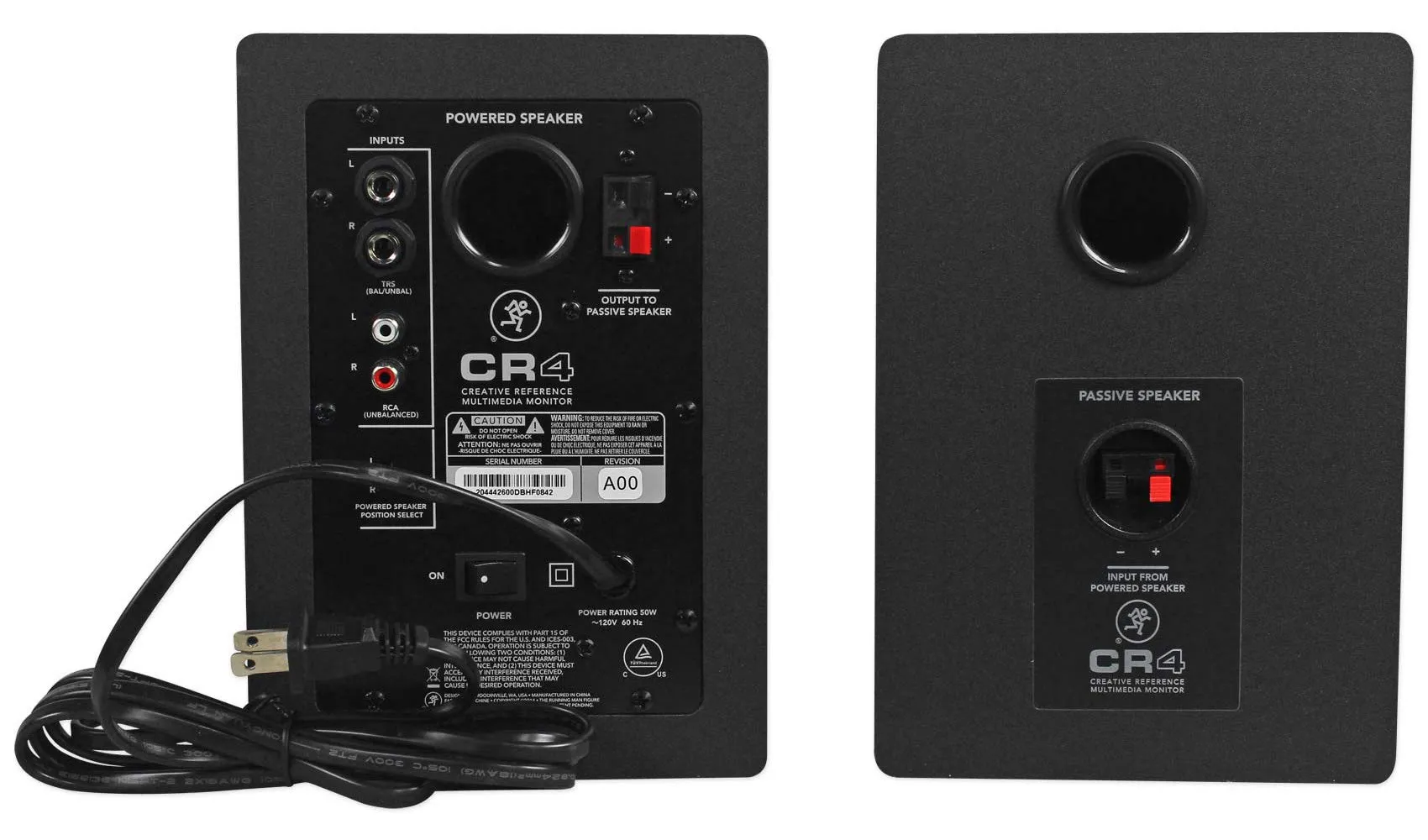 Mackie Creative Reference Multimedia Monitor (Set of 2), Black w/green trim, 4-inch (CR4 (Pair))