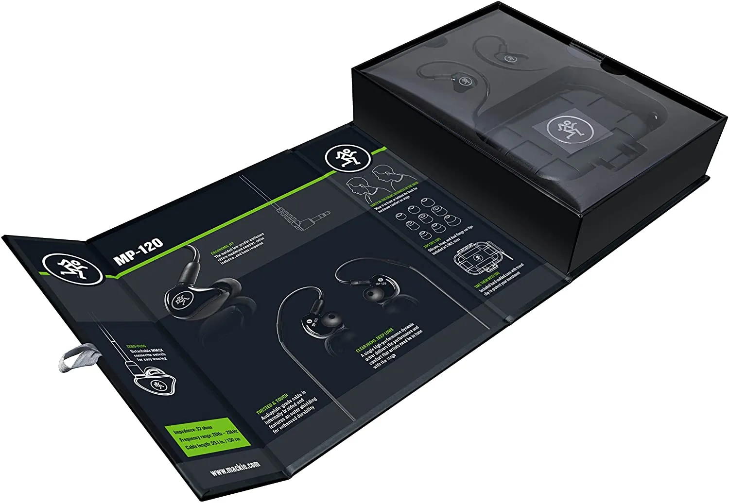 Mackie In- Ear Headphones & Monitors, Single Driver (MP-120)