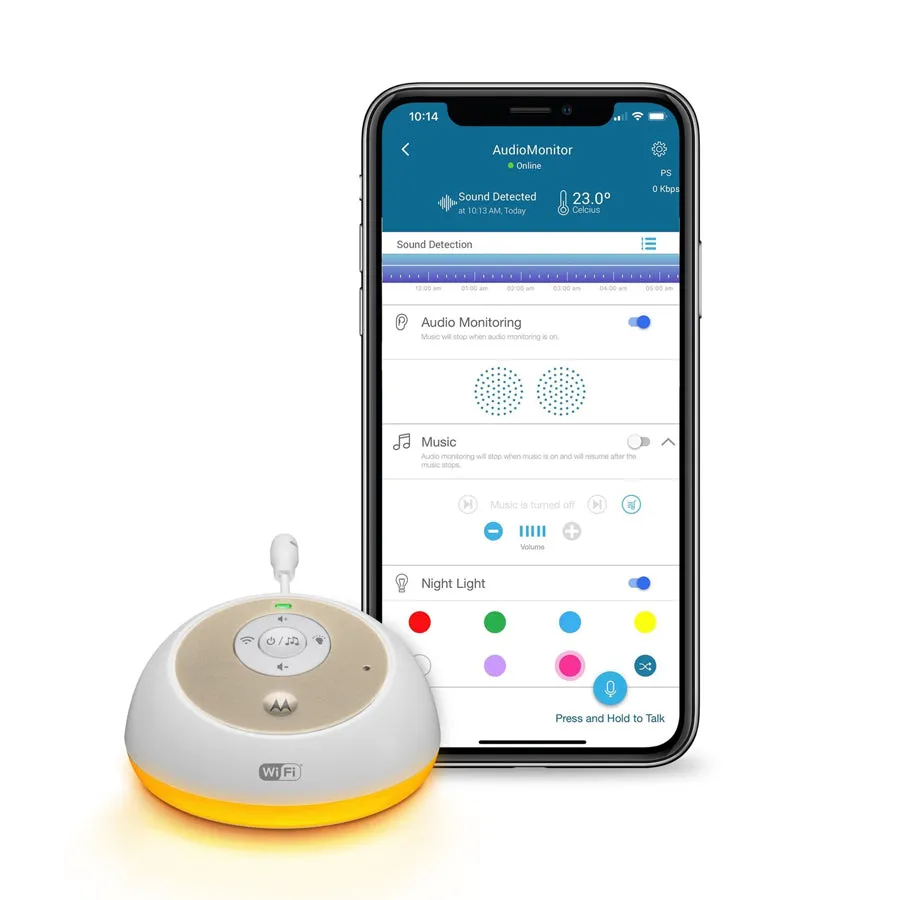 Motorola All-In-One Smart Soother And Audio Monitor - White