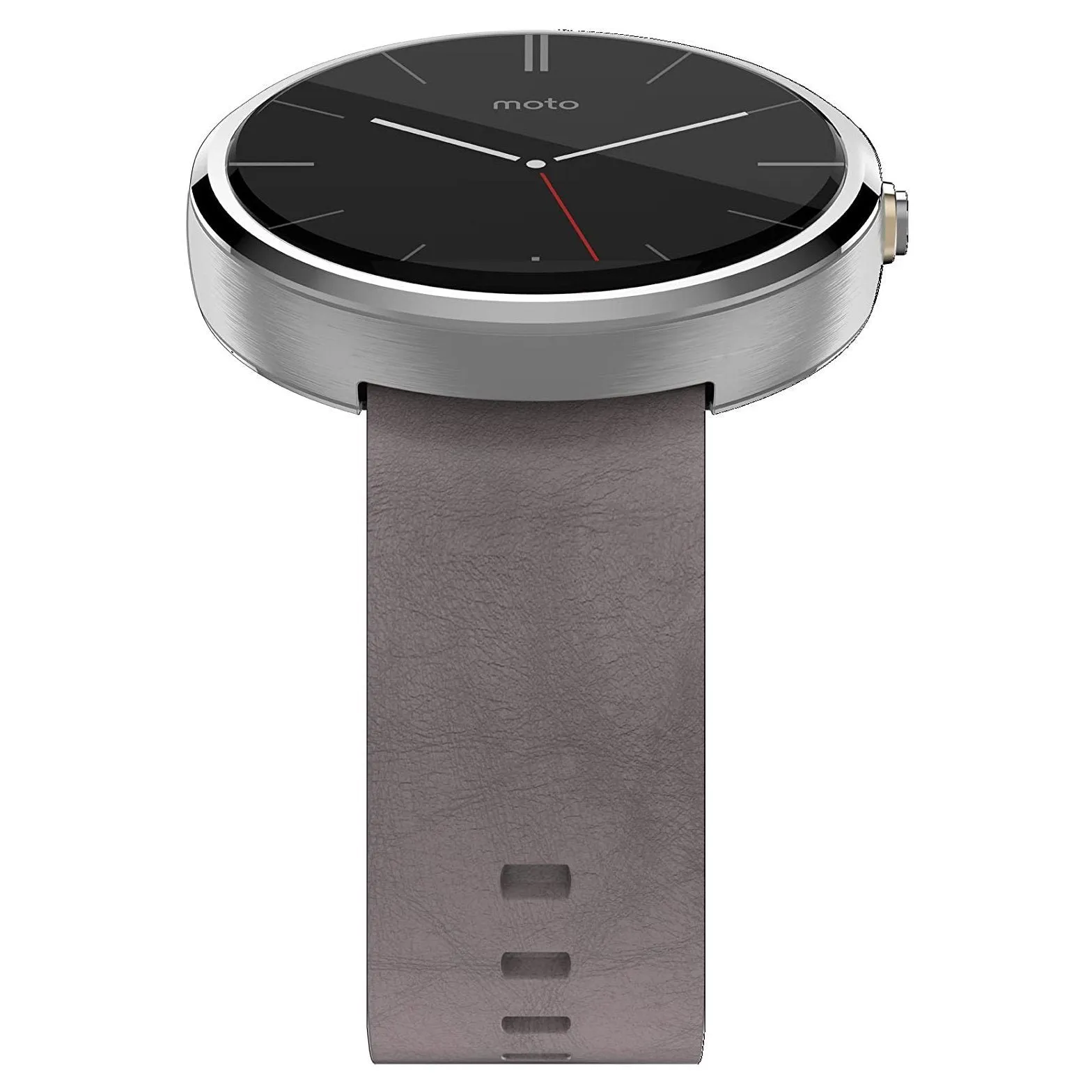 Motorola Moto 360 - Stone Grey Leather Smart Watch