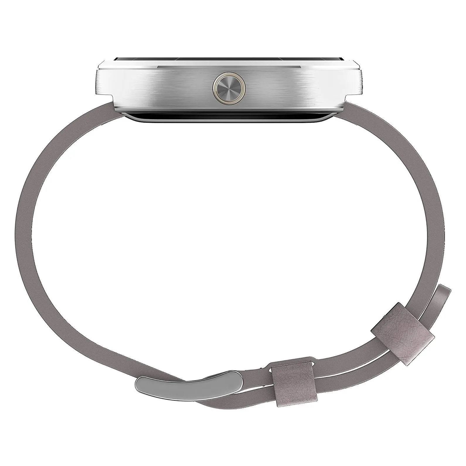 Motorola Moto 360 - Stone Grey Leather Smart Watch
