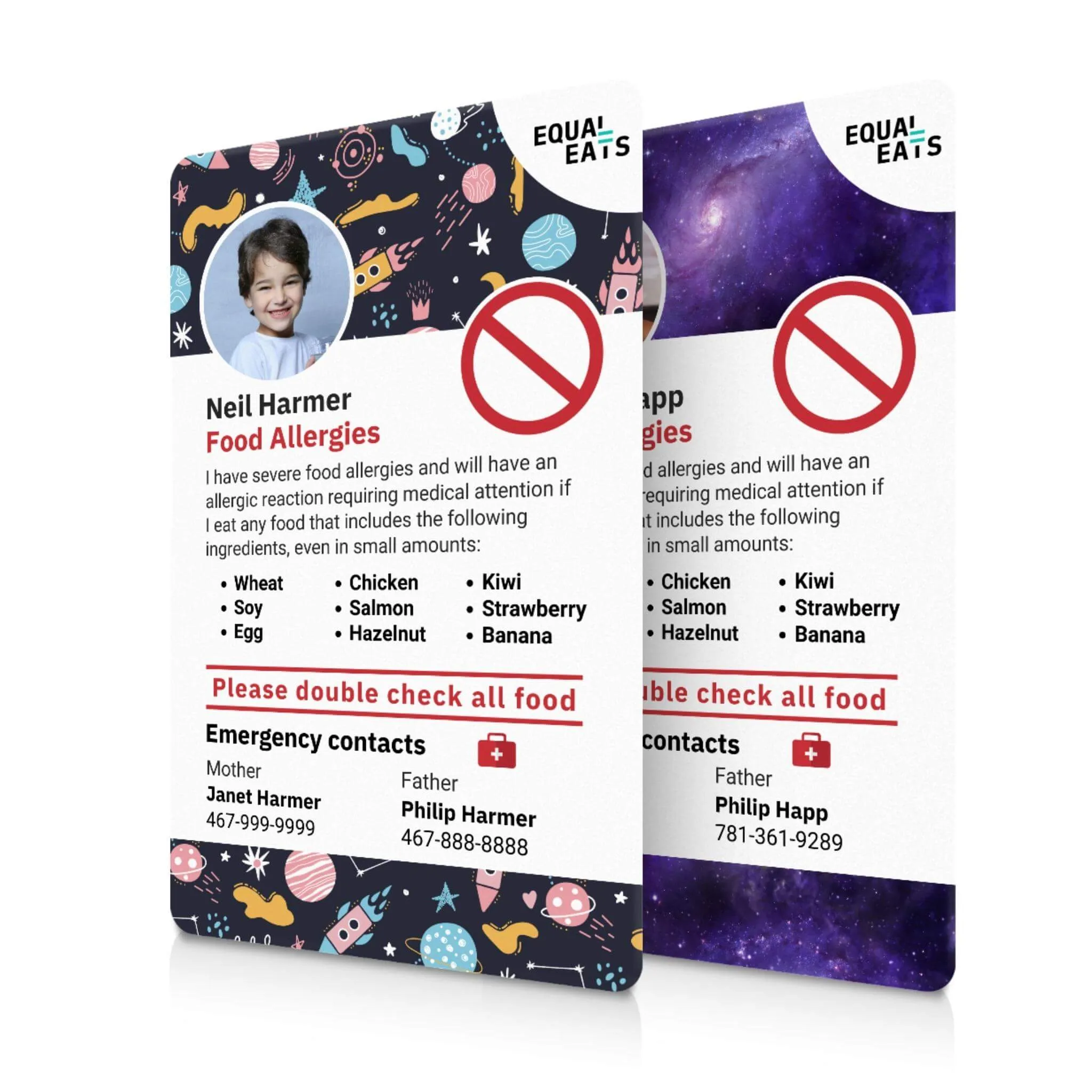 Multiple Food Allergy ID Card