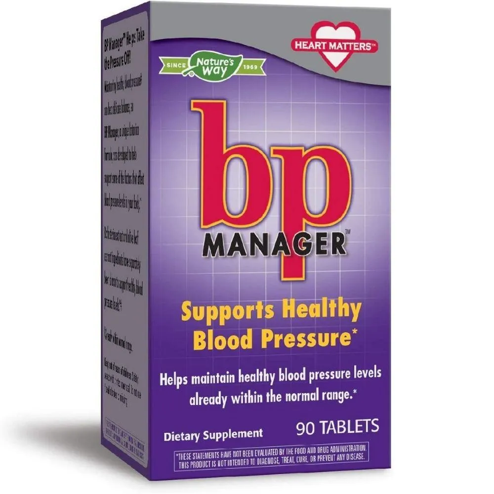 Nature's Way BP Manager 90 Tablets (Previously Enzymatic Therapy)