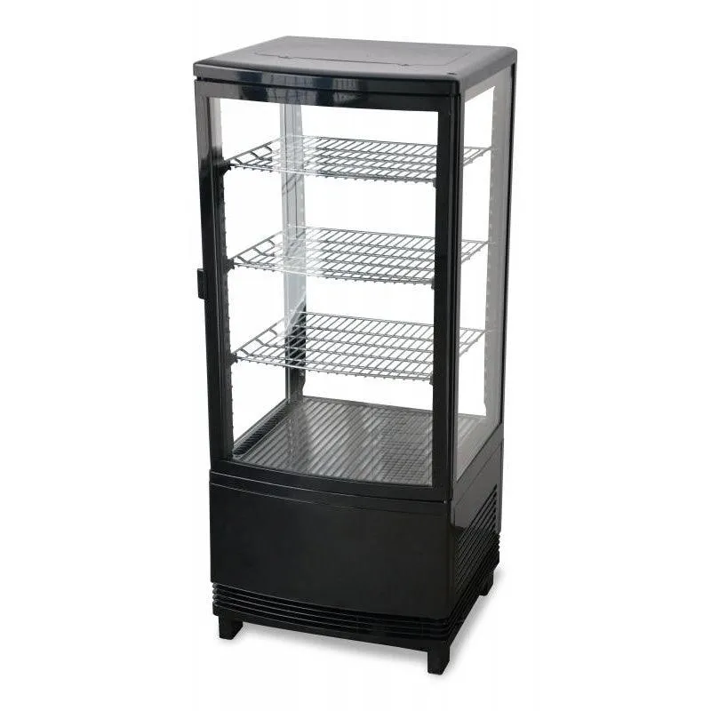 Nella 17" Countertop Four Sided Glass Refrigerated Showcase - 2.8 Cu. Ft.