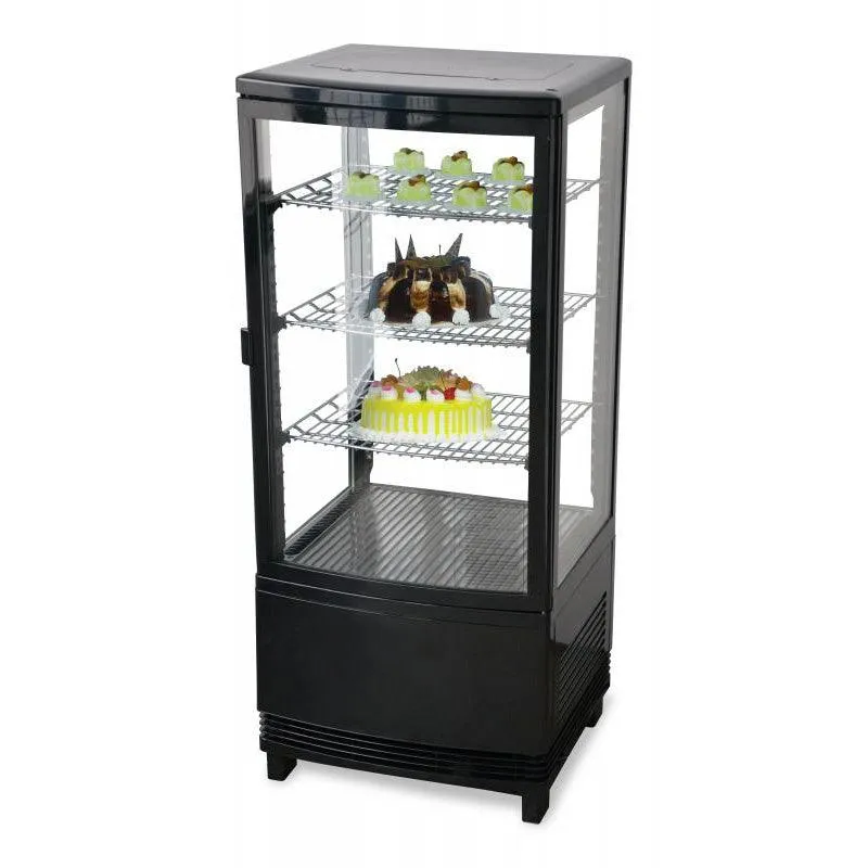 Nella 17" Countertop Four Sided Glass Refrigerated Showcase - 2.8 Cu. Ft.