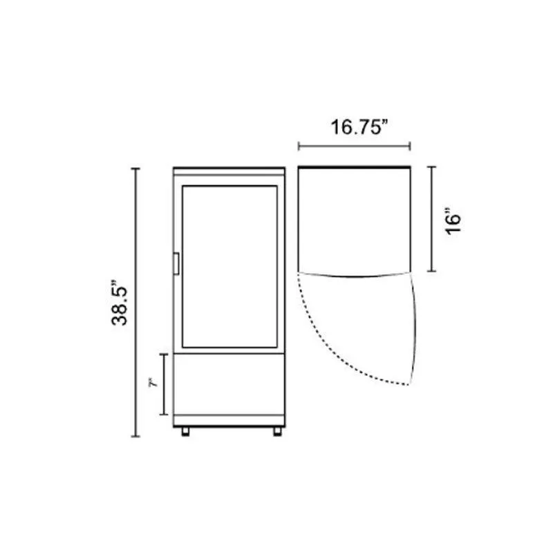 Nella 17" Countertop Four Sided Glass Refrigerated Showcase - 2.8 Cu. Ft.