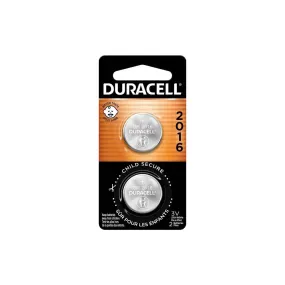 New - Duracell 2016 Batteries Lithium Coin Button - 2 Pack - Specialty Battery w/ Bitterant Technology
