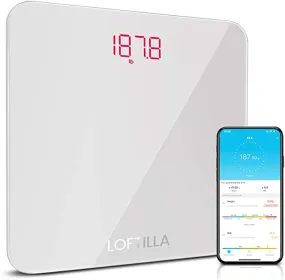 New in box! Loftilla Bathroom Smart Scale for Body Weight BMI Scale in White! 400 Lb Weight Capacity!