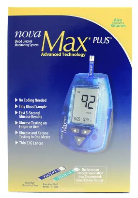 Nova Max Plus Meter For Ketone And Blood Glucose Testing