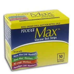 NovaMax Glucose Test Strips - 50 ct.