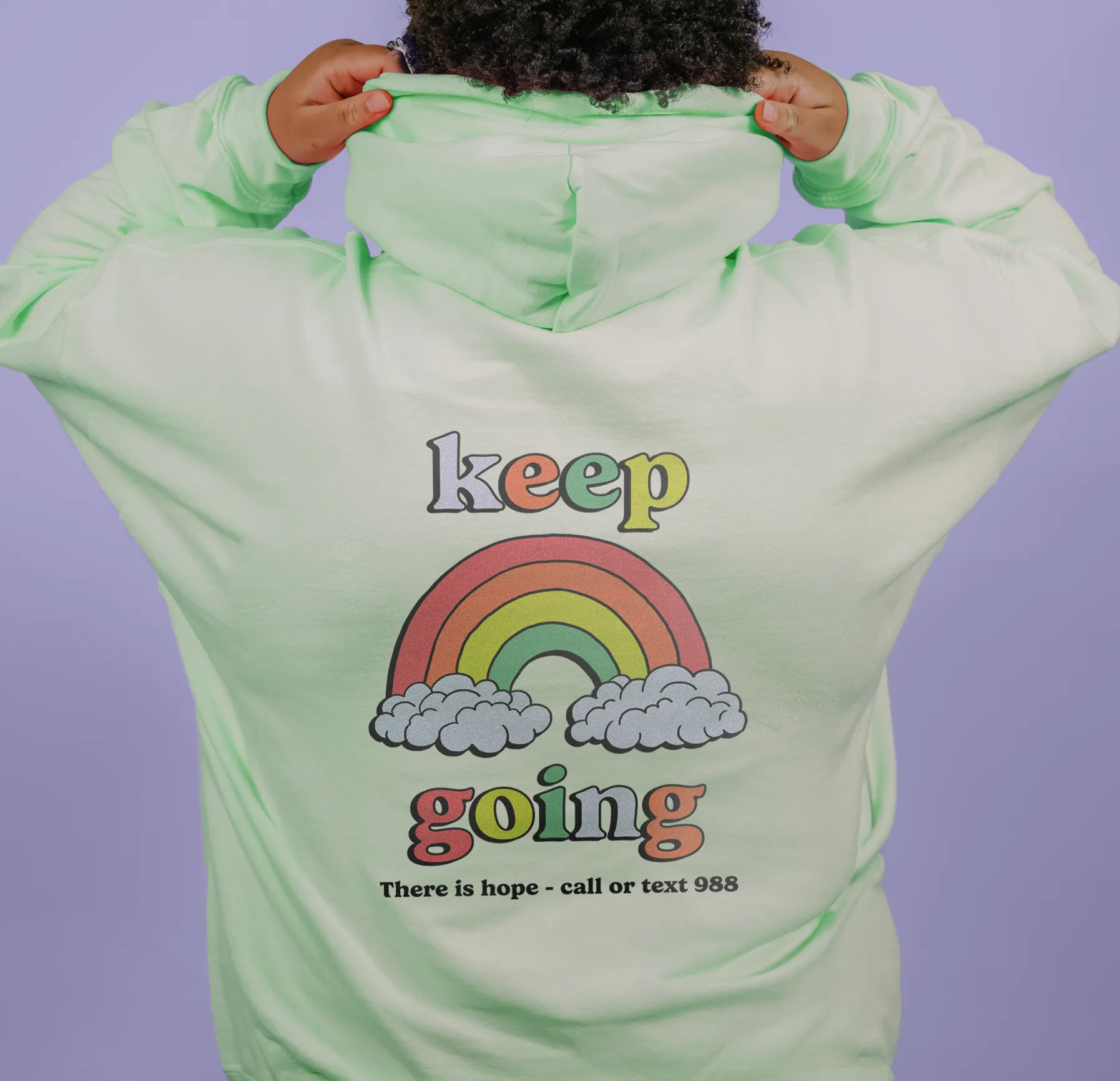 One Day At A Time; Keep Going (Rainbow) - Hoodie
