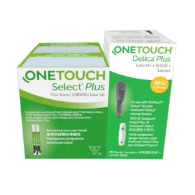 One Touch Select Plus Test Strips   Lancet