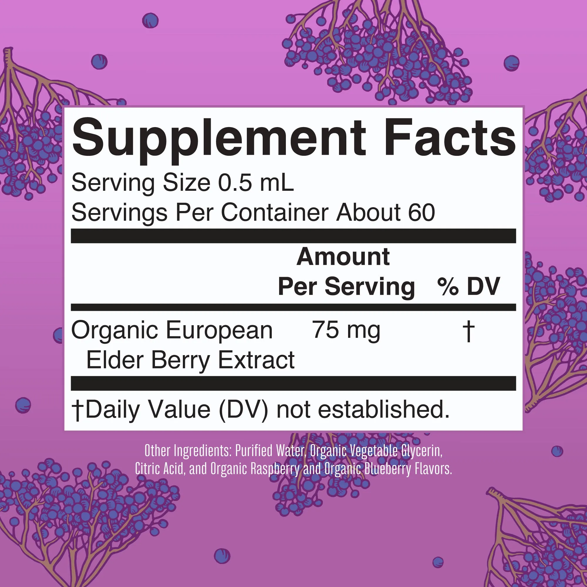 Organic Elderberry Liquid Drops