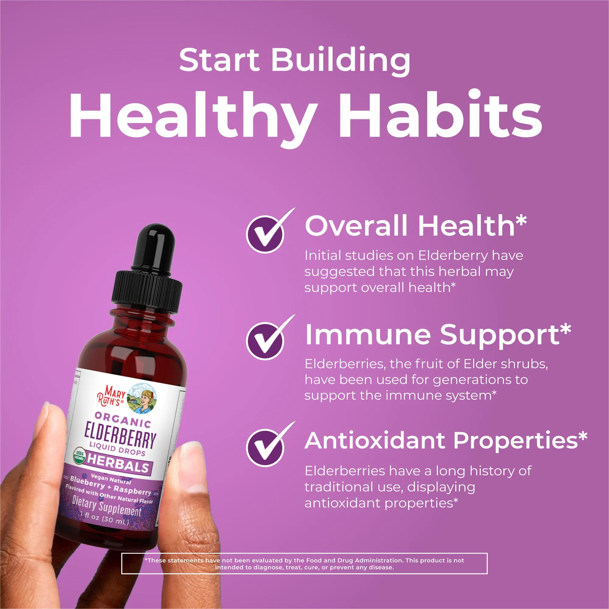 Organic Elderberry Liquid Drops