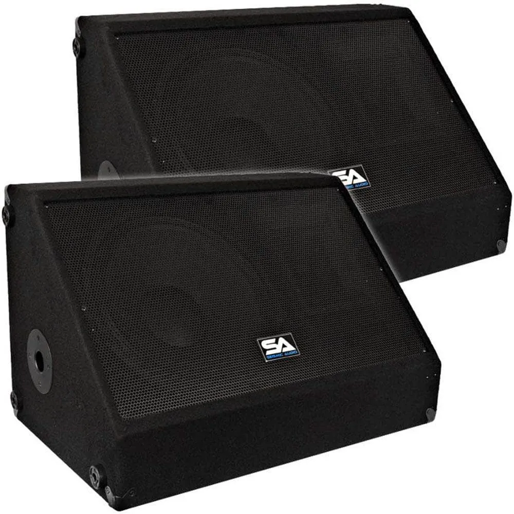 Pair of 12" Floor Monitors with Titanium Horns