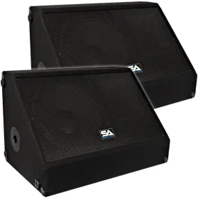 Pair of 12" Floor Monitors with Titanium Horns