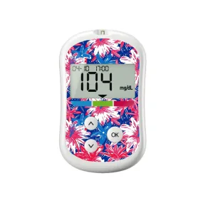 Patriotic Flowers for OneTouch Verio Flex Glucometer
