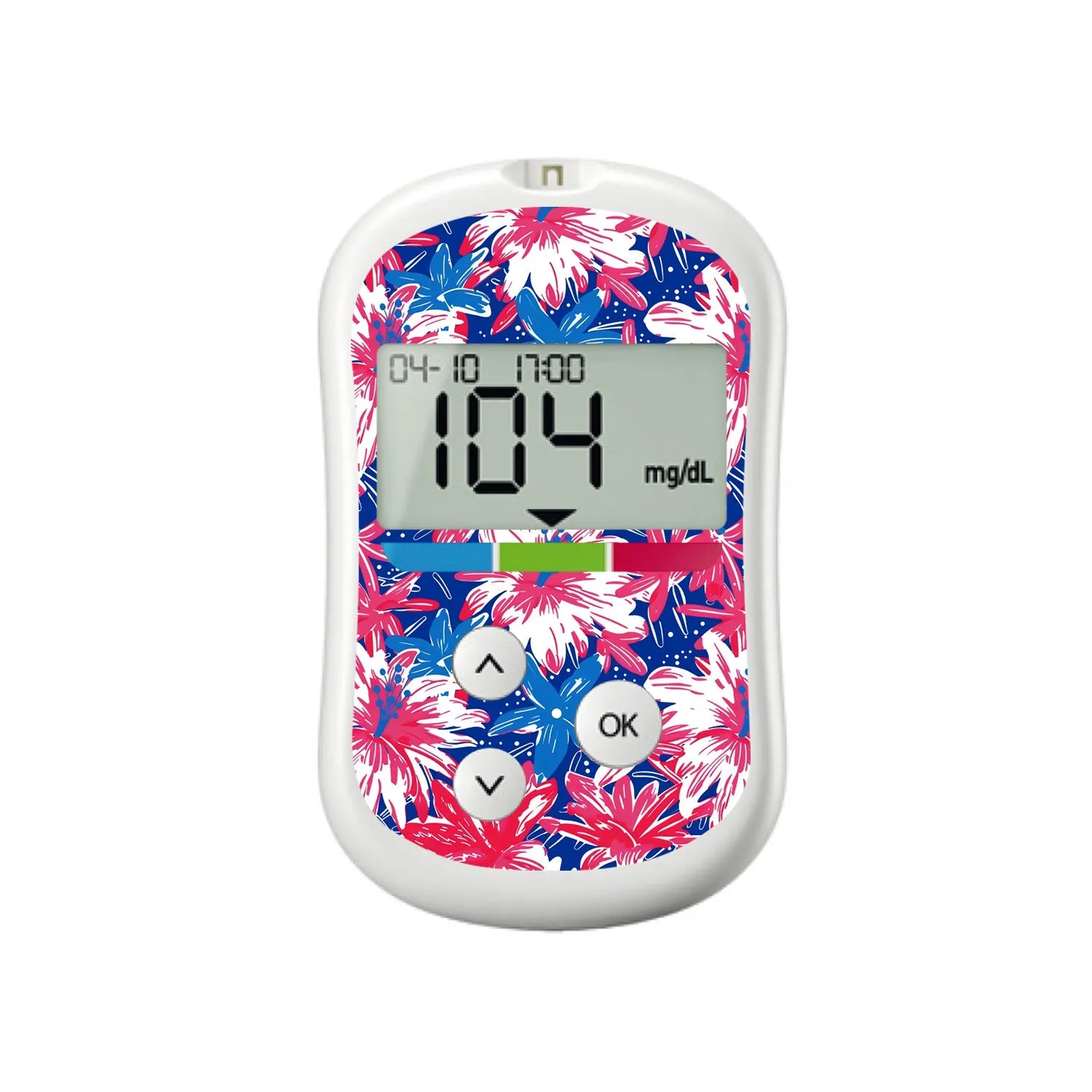 Patriotic Flowers for OneTouch Verio Flex Glucometer