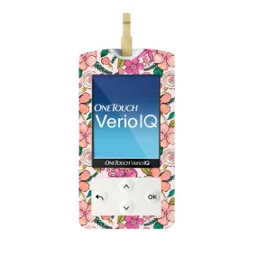 Peach Floral for OneTouch Verio IQ Glucometer