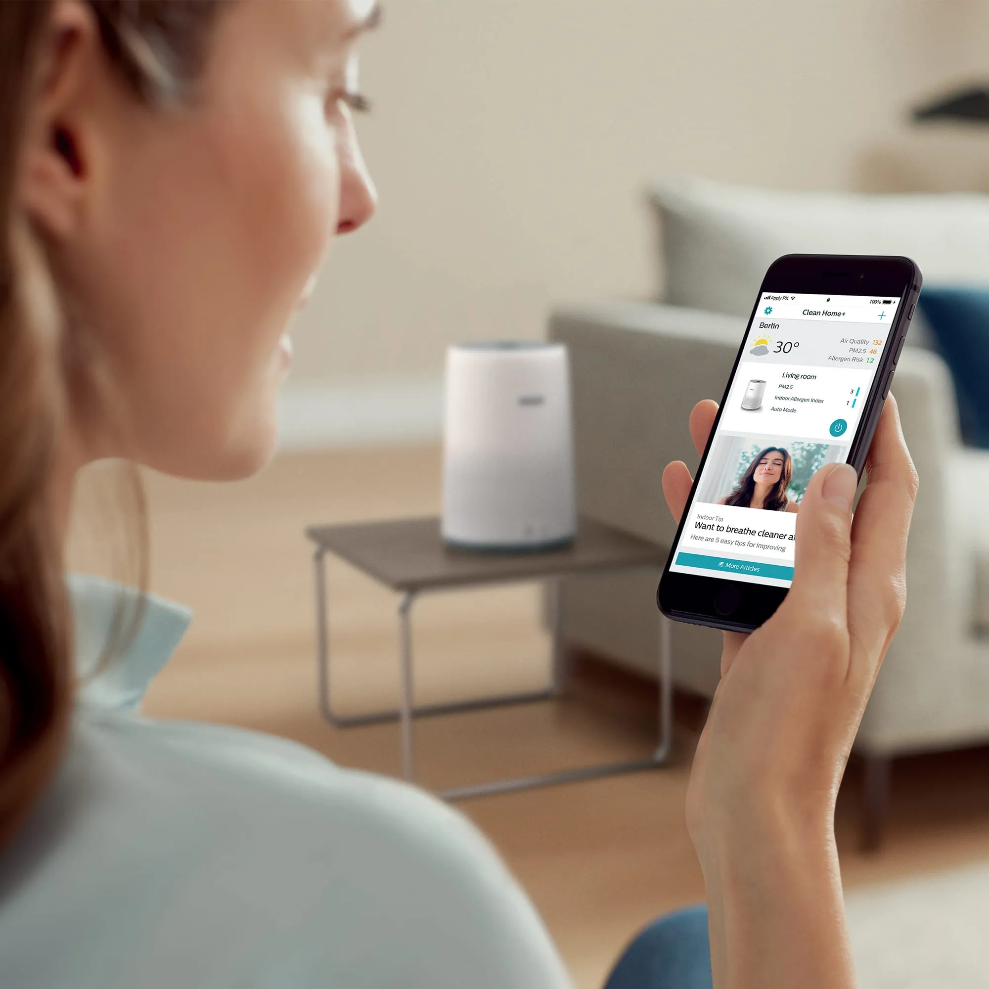 Philips Series 800i Air Purifier CADR 190m3/h in White (AC0850/70)
