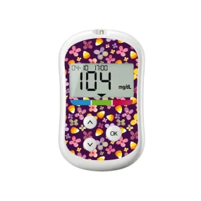 Purple Floral for OneTouch Verio Flex Glucometer