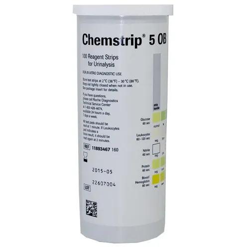 Roche Chemstrip 5 OB Urine Test Strips 100/Vial