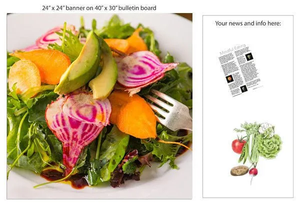 Root Salad 24" Square Banner for Bulletin Boards and Walls
