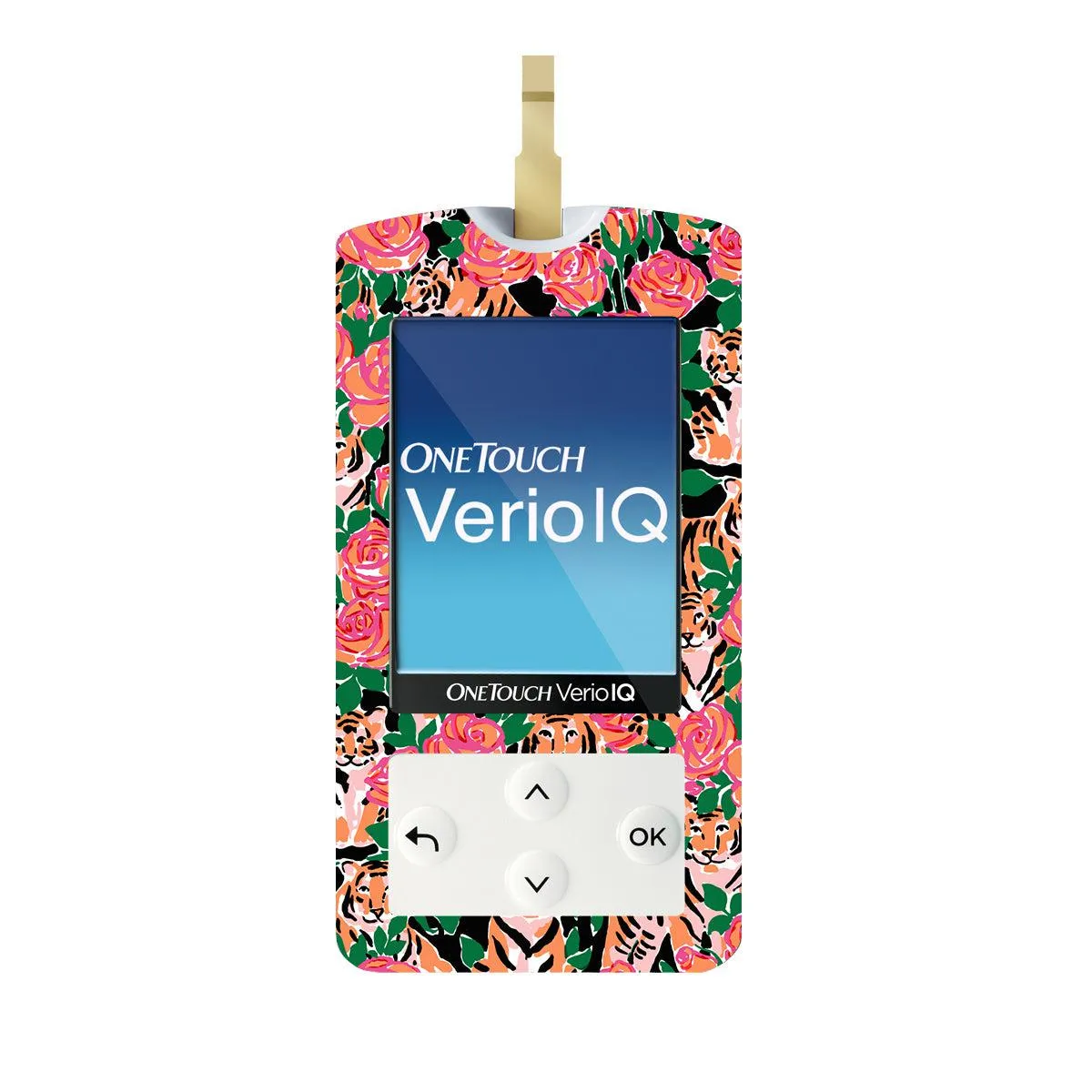 Rosey Tigers for OneTouch Verio IQ Glucometer