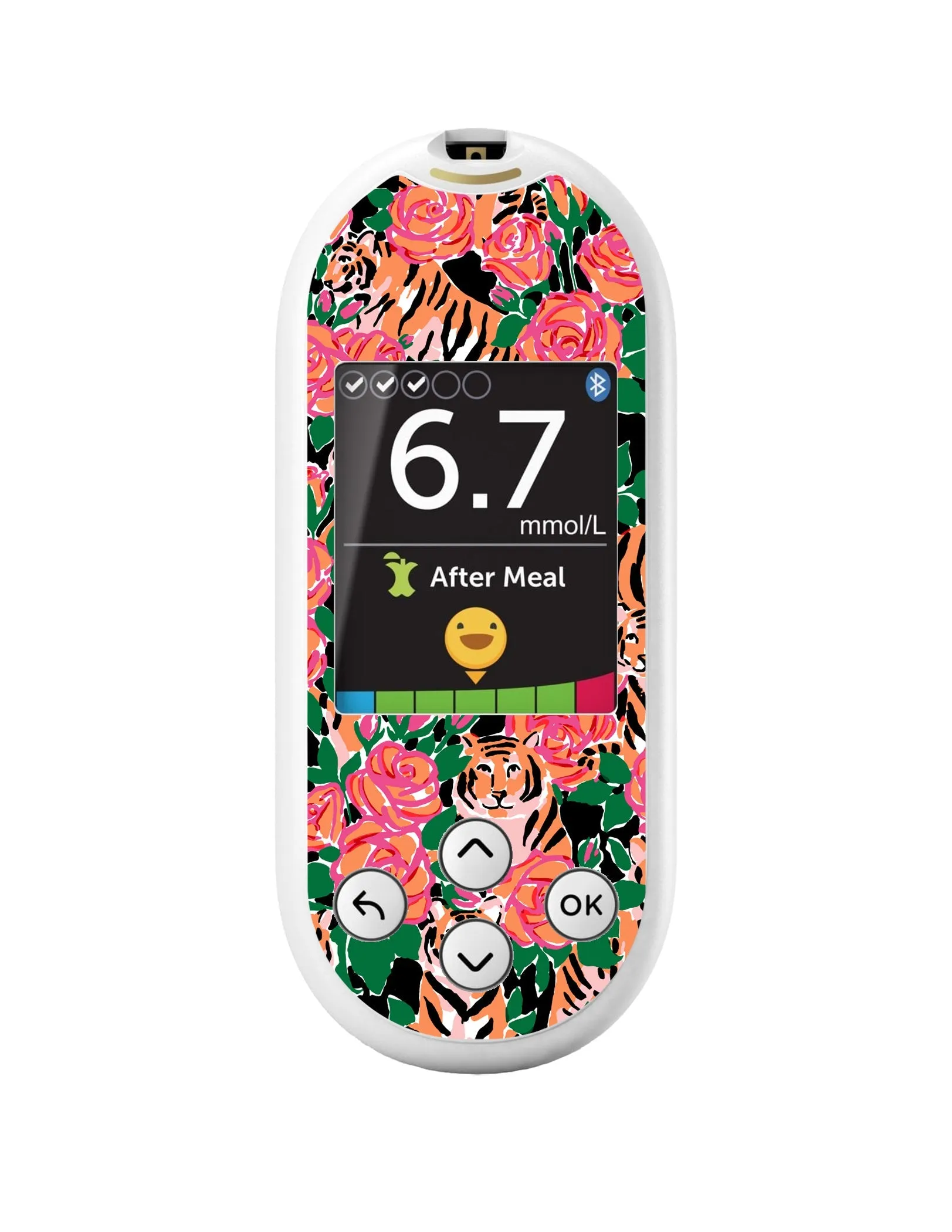 Rosey Tigers for OneTouch Verio Reflect Glucometer