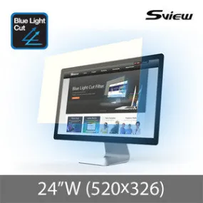 S-View SBFAG-24W 高清電腦顯示屏抗/防藍光濾片(非貼膜) (520x326mm) Sview Blue Light Cut Screen Filter for 24" Monitors (16 : 10)