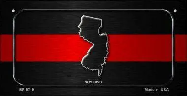 Smart Blonde BP-9719 New Jersey Thin Red Line Novelty Bicycle License